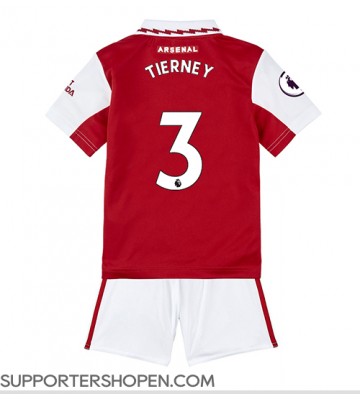 Arsenal Kieran Tierney #3 Hemmatröja Barn 2022-23 Kortärmad (+ korta byxor)